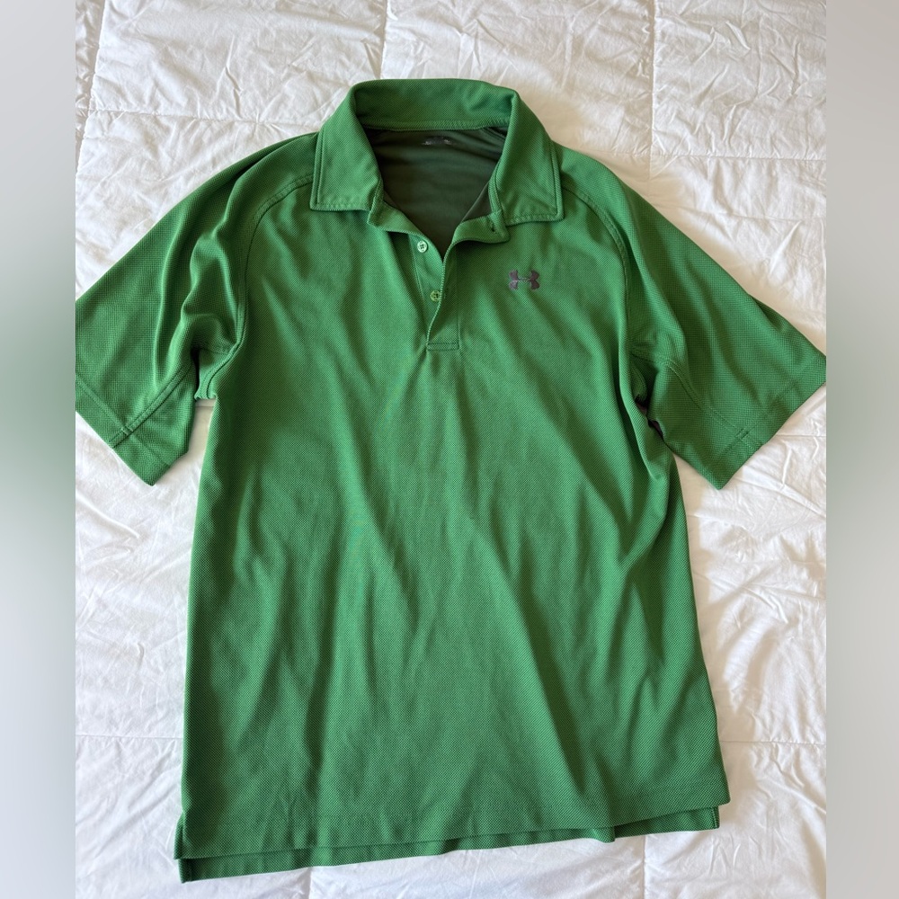 Under Armour Men's Polo Shirt in Vibrant Green. Size M